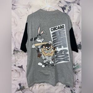 Vintage 1994 Looney Tunes Taz Bugs Bunny Sun Sports Chicago White Sox Shirt L